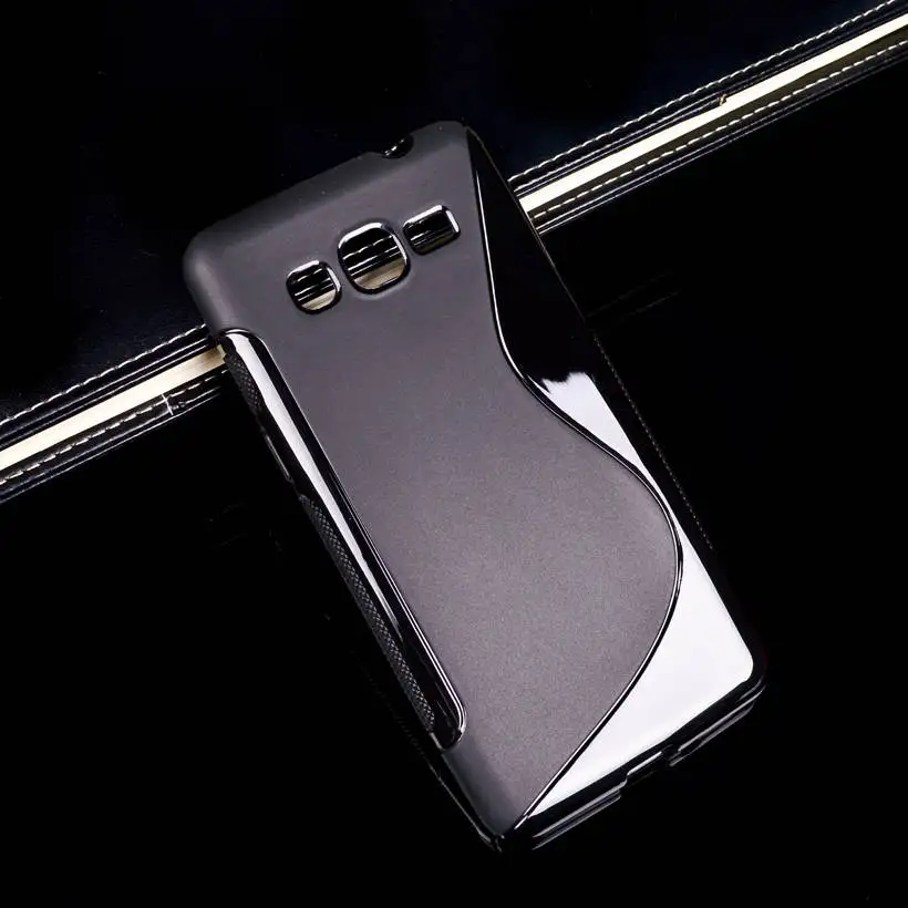 black Для samsung Galaxy Grand Prime G5308 G5300 G530H G5306W G5309W G531F G530 G530W G5308W G530F G530FZ чехол из tpu с линией в форме S чехол сумка - Цвет: black