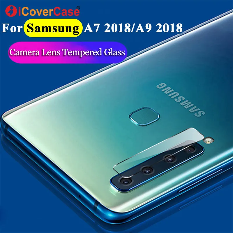 2 шт. задняя камера закаленное стекло пленка для Samsung A7 A9 2018 чехол аксессуары
