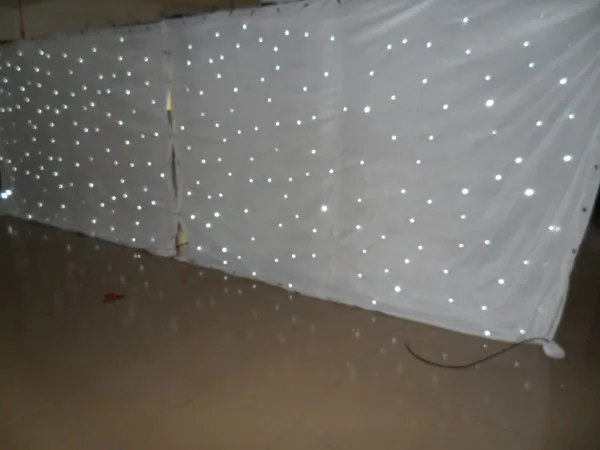 Высококачественная Белая светодиодная Звездная занавеска 3 м x 7 смешанные цвета