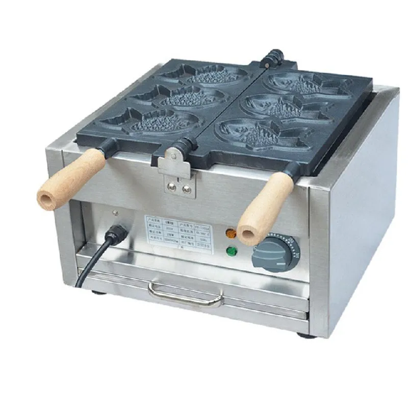 

Jamielin Taiyaki машина для приготовления торта в форме рыбы из нержавеющей стали 220В/110В коммерческий для закуски Taiyaki машина