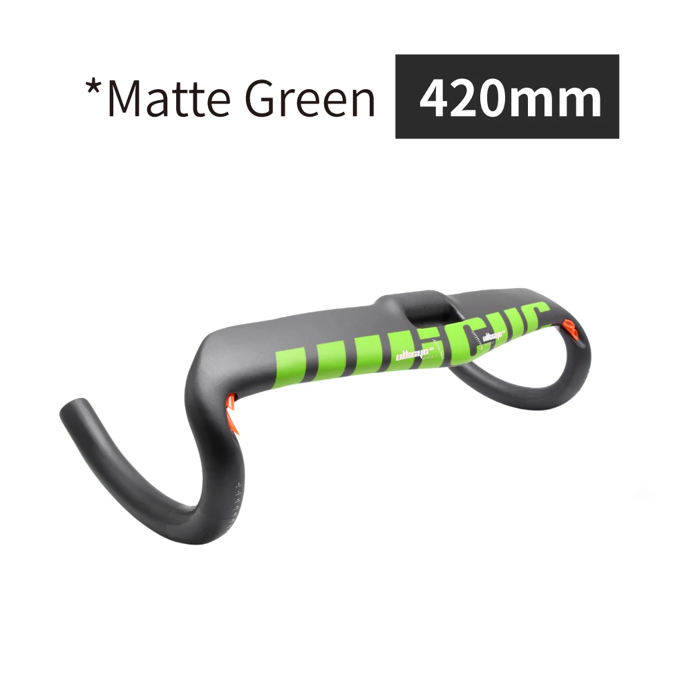green 420mm matt Ullicyc красочный дорожный руль Внутренний кабель руль велосипеда 31,8*400 420 440 мм углеродный дорожный руль велосипедные части WB315 - Цвет: green 420mm matt