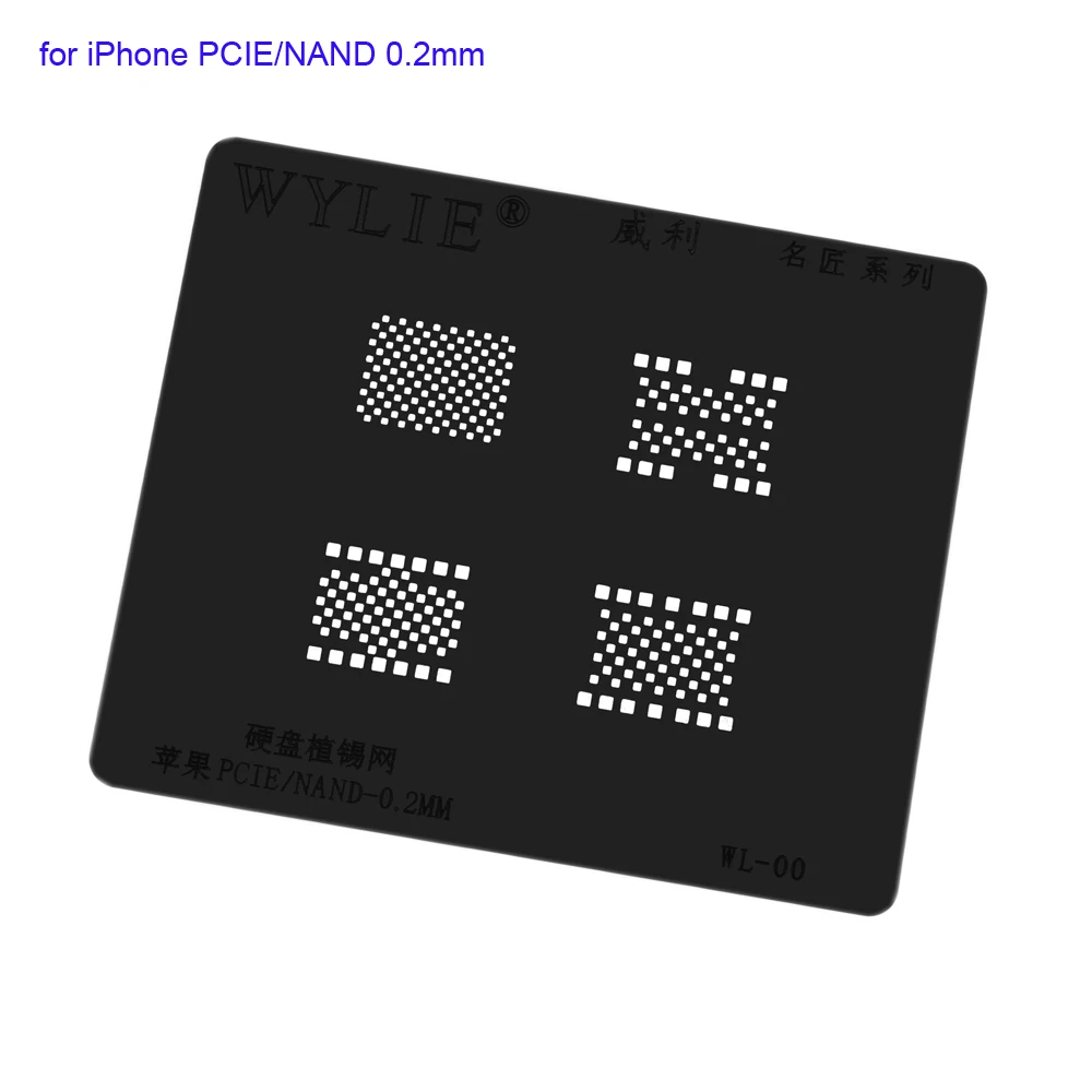 WYLIE черный трафарет Универсальный для iPhone 5 6 6S 7 8 X XS MAX XR IC жесткий диск ЖК экран