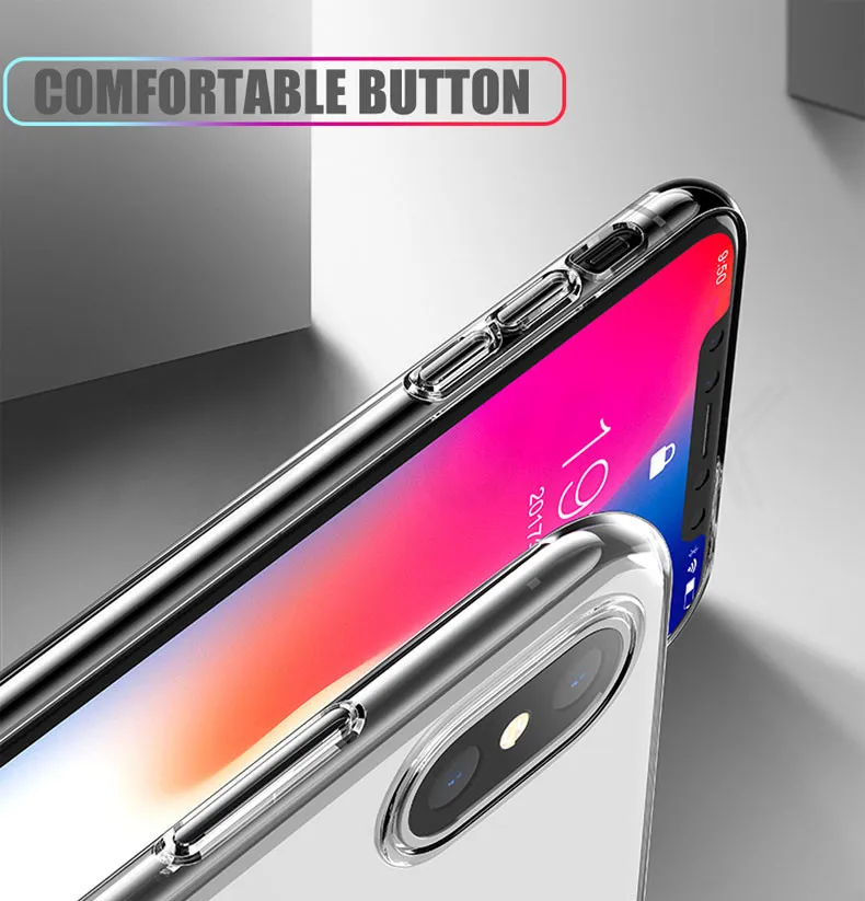 Роскошный чехол для iPhone X XS 8 7 6 s Plus, Ультратонкий Мягкий силиконовый чехол из ТПУ для iPhone XR XS Max 5 5S SE, чехол, Fundas Capa