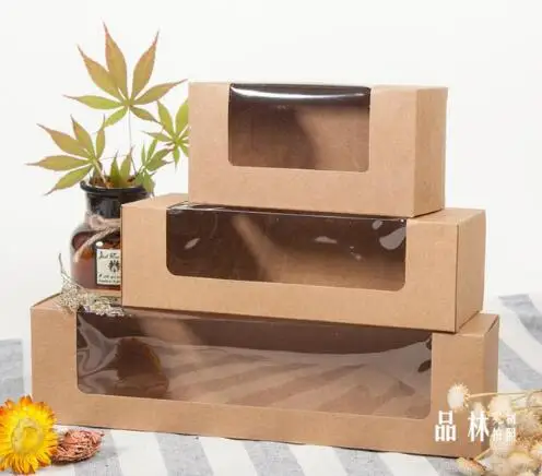 Подарочные картонные коробки из крафт-бумаги 30 шт. Подарочная коробка с