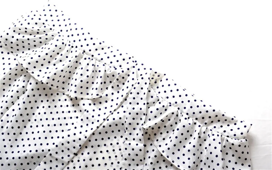 2018 New Fashion Polka Dot Bow Ruffle Off Shoulder Women Blouse Summer Sexy Elegant Tops Shirt blusa |
