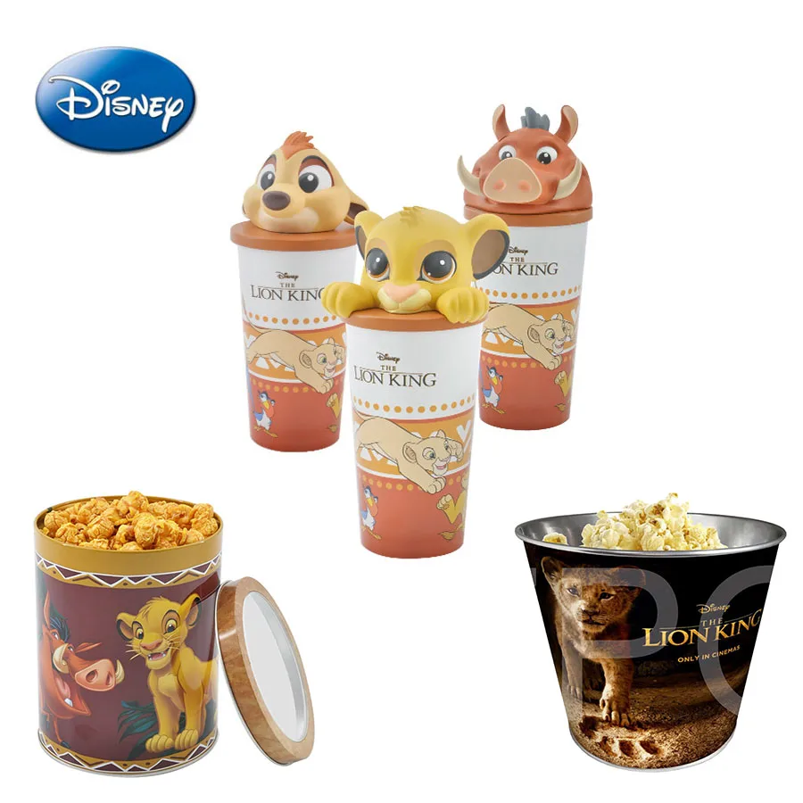 Подлинный Дисней, Король Лев, фигурка, чашка, игрушки, аниме, фильм, Король Лев, попкорн, бочонок, подарок, игрушки для детей, Funs