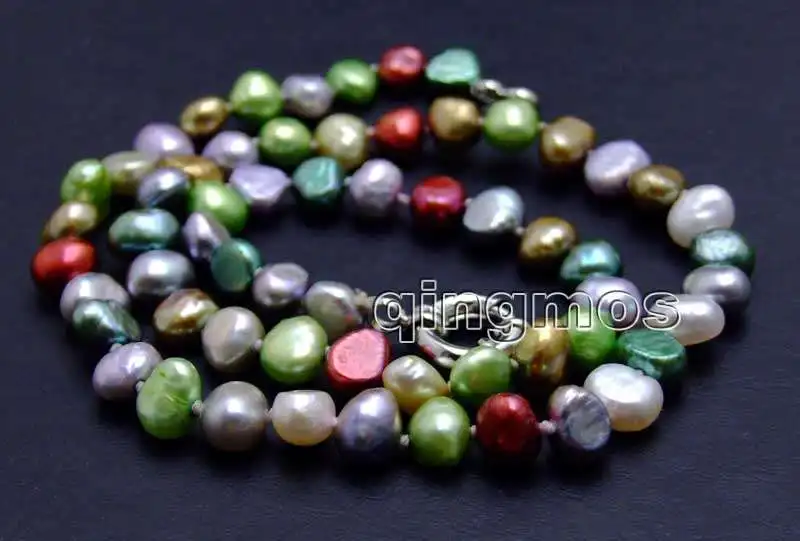 Ожерелье женское из натурального пресноводного жемчуга 6 7 мм 17 дюймов|freshwater pearl