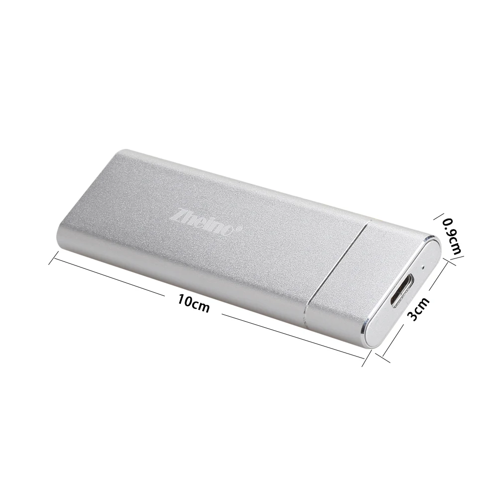 Zheino Mini Внешний SSD M.2 2280 128 ГБ 256 512 type C портативный жесткий диск USB с 2 кабелями для ПК