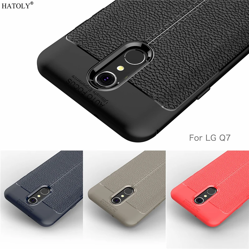 Чехол HATOLY для LG Q7 Q7a грязно-стойкий Мягкий силиконовый чехол из ТПУ с рисунком Plus
