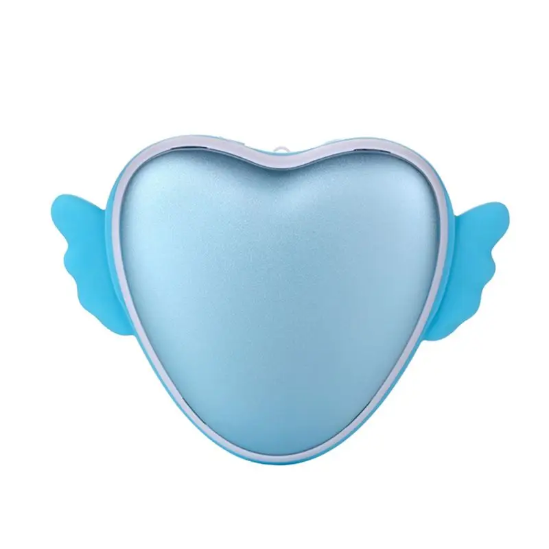 Free_on Heart shape Angel грелка для рук Портативный usb-нагреватель для зарядки Маленький Удобный карман - Цвет: Синий