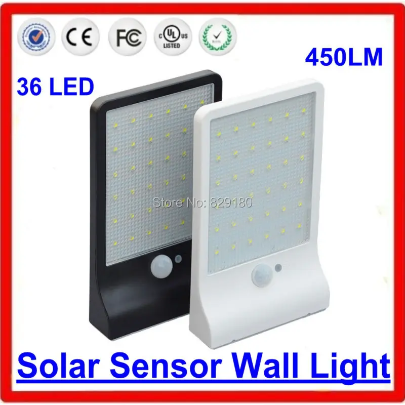 36 светодиодный настенный светильник с солнечным датчиком прожектор на солнечной