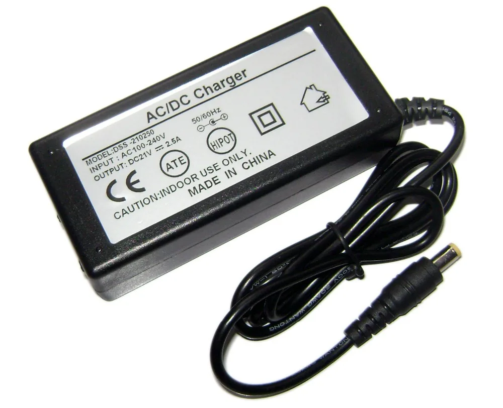 Интеллектуальное зарядное устройство AC100 ~ 240 В DC 21 в 2.5A для 18 5 литий ионный Литий