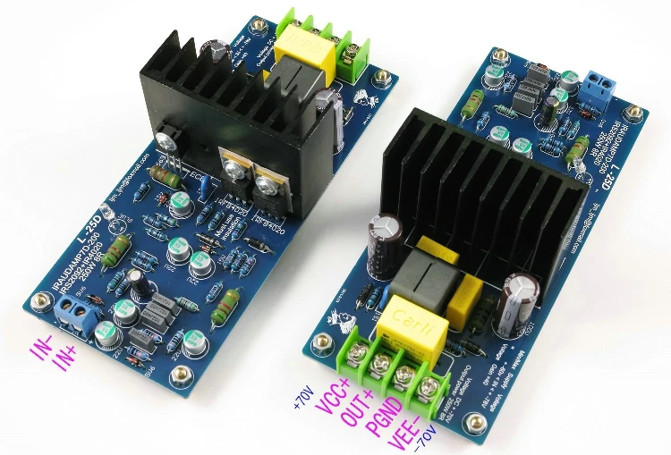 Новый LJM L25D усилитель мощности комплект AMP DIY (включает 2 канала платы) IRS2092 IRFB4020PBF 250