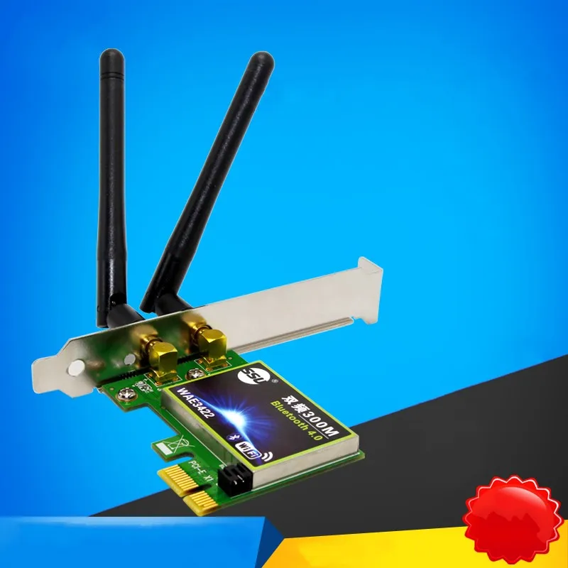 300 Мбит/с двухчастотный беспроводной Wifi Bluetooth 4 0 PCI E карта настольный ПК адаптер|wifi