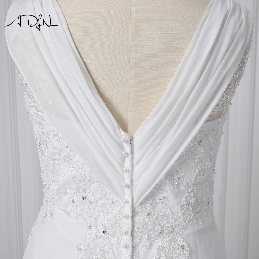 Женское свадебное платье ADLN шифоновое пляжное невесты с V образным вырезом и
