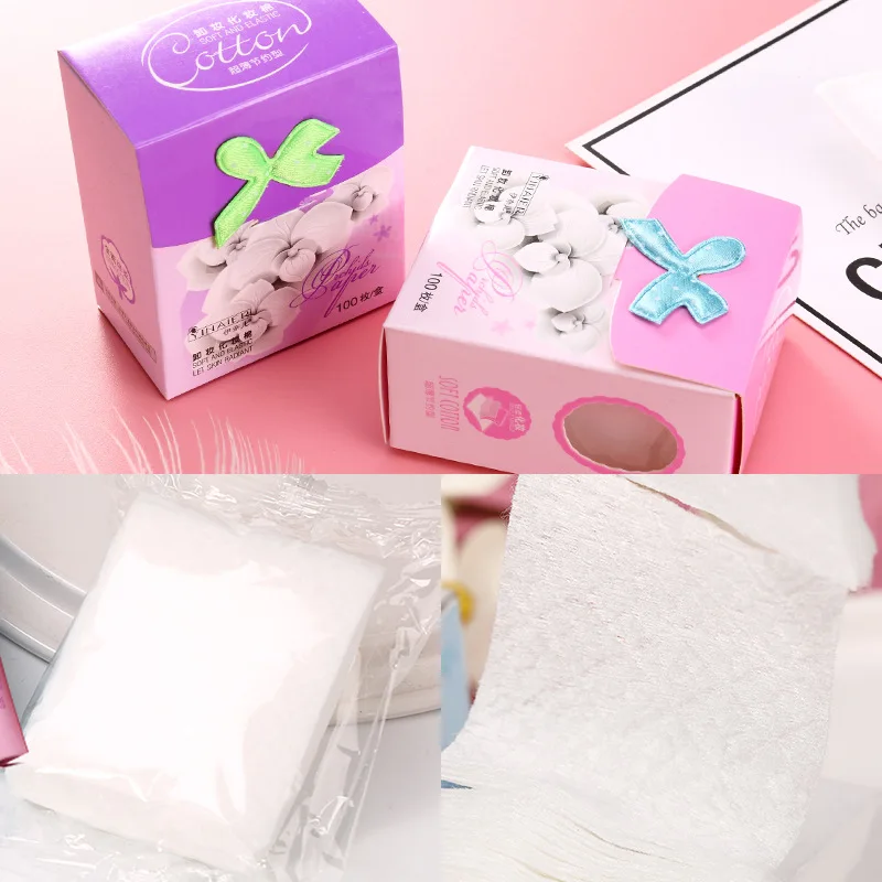 100-piece Boxed Ultra-thin Cotton Pad Soft and Water-saving Non-woven Remover |