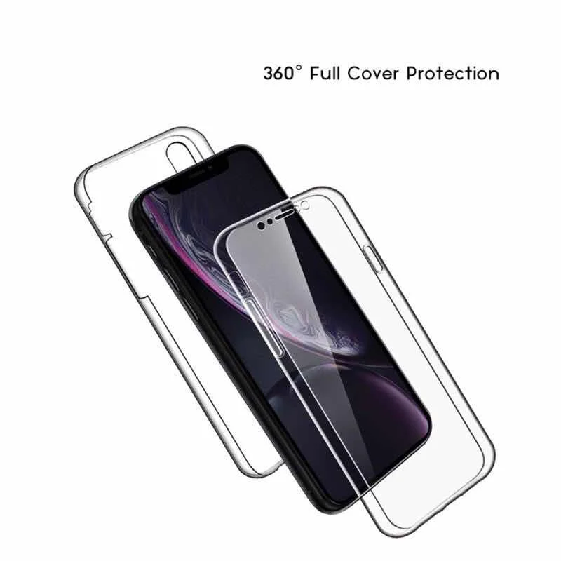 360 Полный Чехол для iphone 7 6 6s 8 Plus X XR XS MAX Huawei Honor 10 Lite 8X 7A 7C Y5 Y6 2018 чехол из ТПУ + ПК