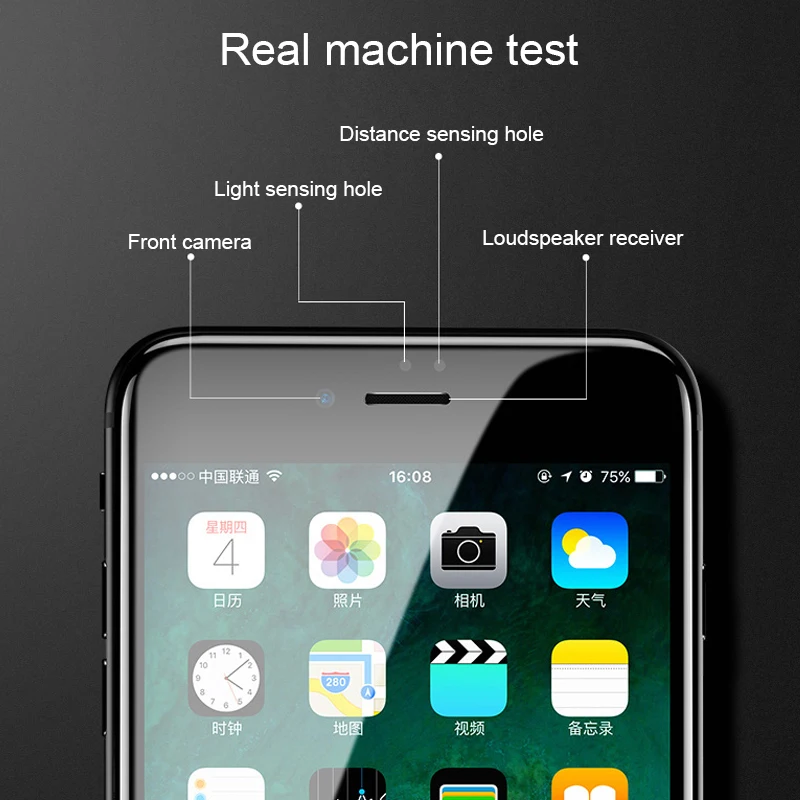 AOXIN 5D полный изогнутый край закаленного стекла для Apple iPhone 7 Plus протектор экрана на
