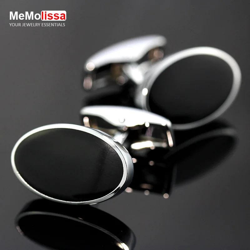 2018 новые черные овальные опаловые Запонки Свадебные Подарки для мужчин