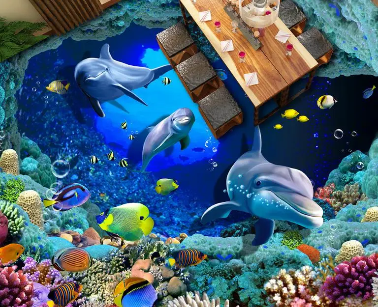 3D обои для детской комнаты виниловые пола плитки фото | Строительство и ремонт