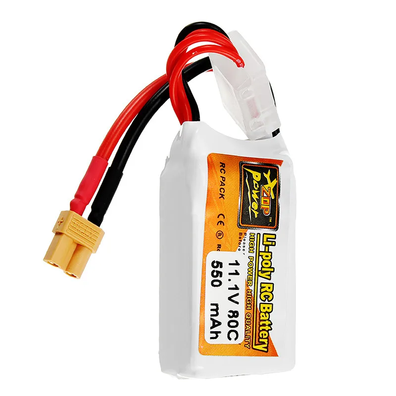 ZOP Power 11.1V 550mAh 80C 3S Lipo Battery Rechargeable XT30 Plug Connector For RC Drones Quadcopter Helicopter Toys Spare Parts | Игрушки и