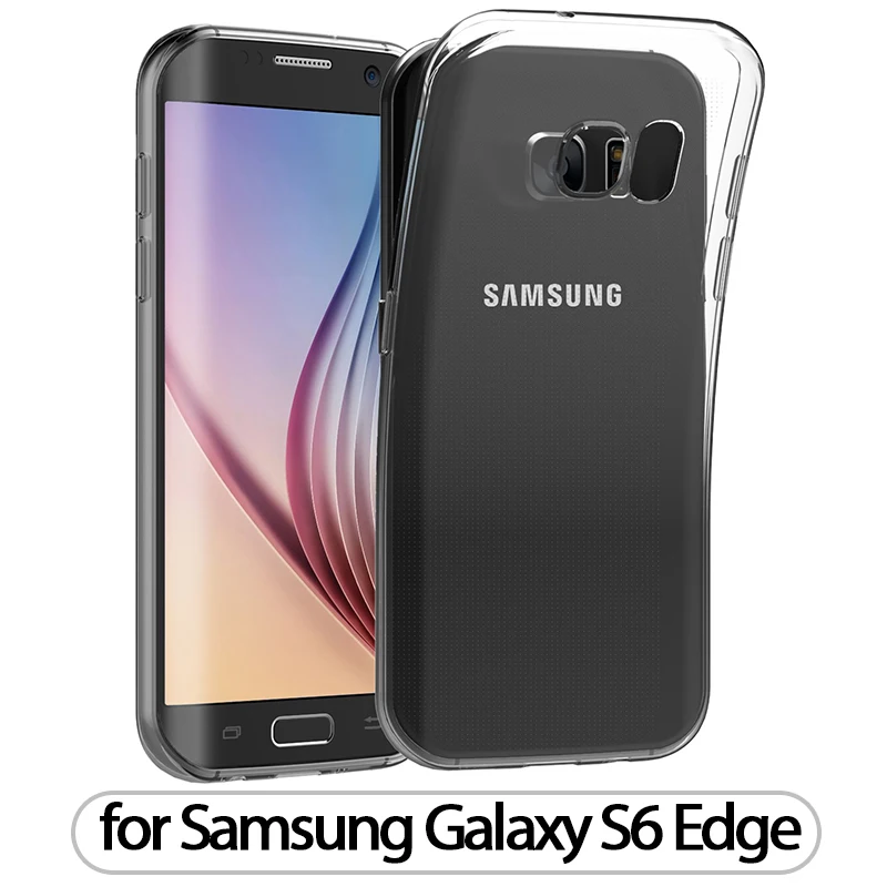 for Galaxy S6 Edge Чехол для samsung Galaxy S10 S10E S9 S8 S7 TPU Силиконовый прочный чистый мягкий чехол для samsung S10 Lite 5G S9 Plus Edge задняя крышка - Цвет: for Galaxy S6 Edge