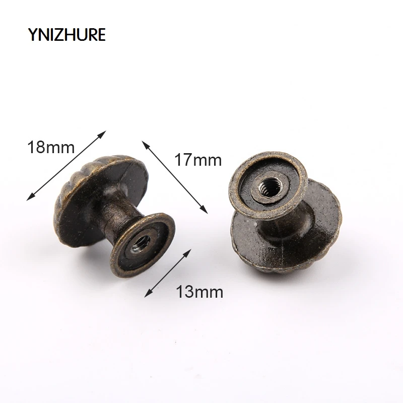 30 шт. 18х17 мм специальное предложение ручки шкафа маленький Бронзовый купол