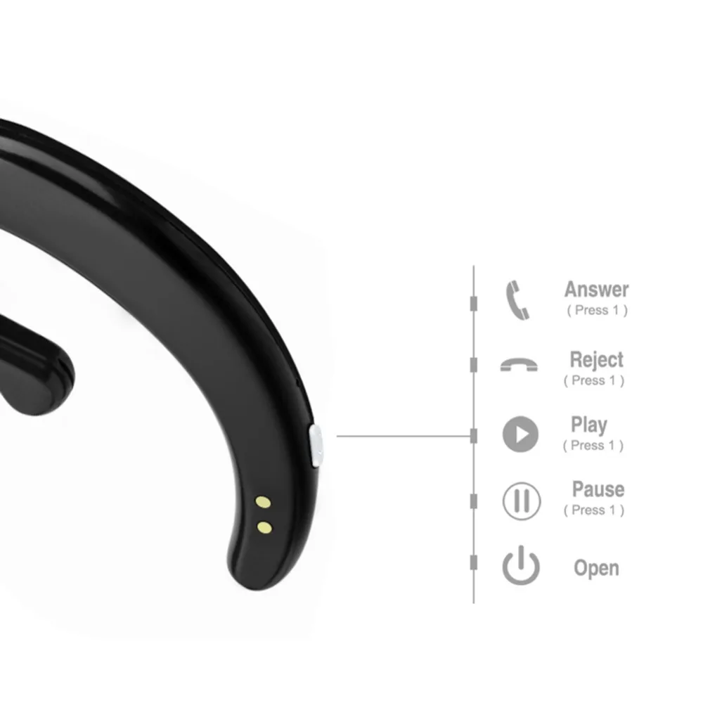 Новые Bluetooth 5,0 костной проводимости наушники с микрофоном Bluetooth беспроводные наушники спортивные наушники мини гарнитура для iPhone Android