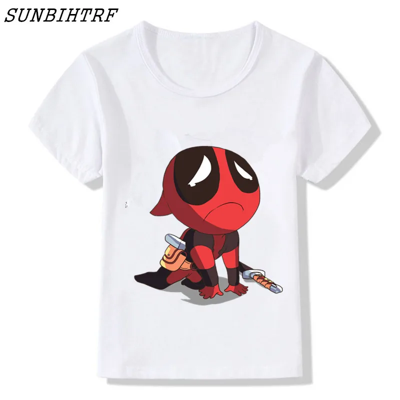 2018 Детский Американский комикс крутой дэдпул футболка модные Merc с Квинн печатных