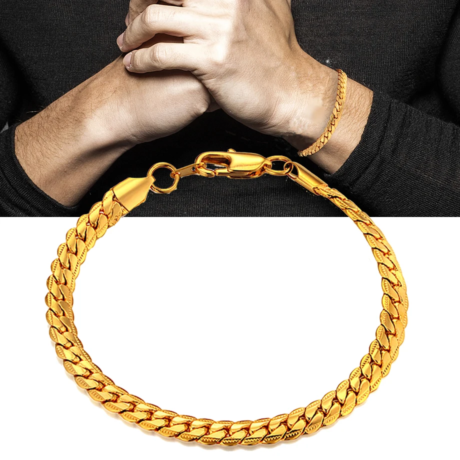 Мужской браслет из нержавеющей стали в стиле хип хоп|bracelets for|chain link braceletmen bracelet gold |