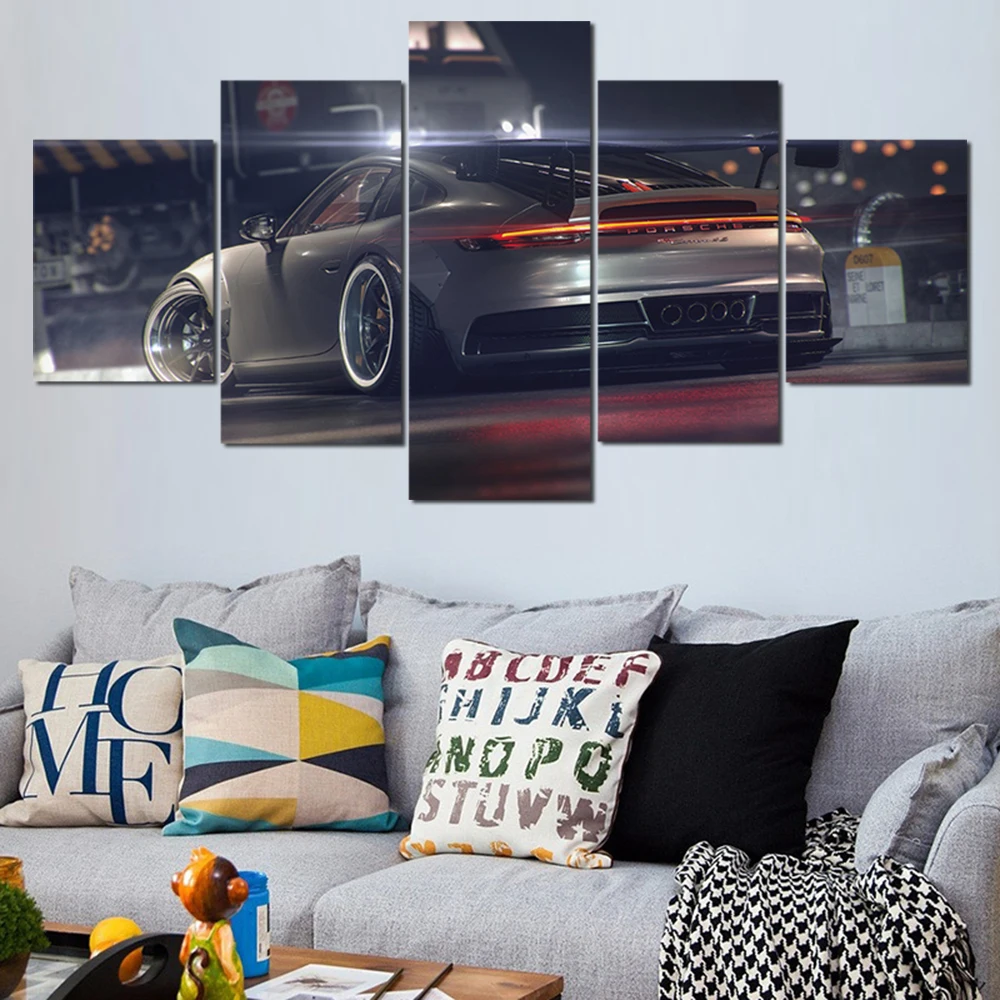 Холст Плакаты украшения для дома стены искусства рамки 5 шт. Porsche 911 GT картины