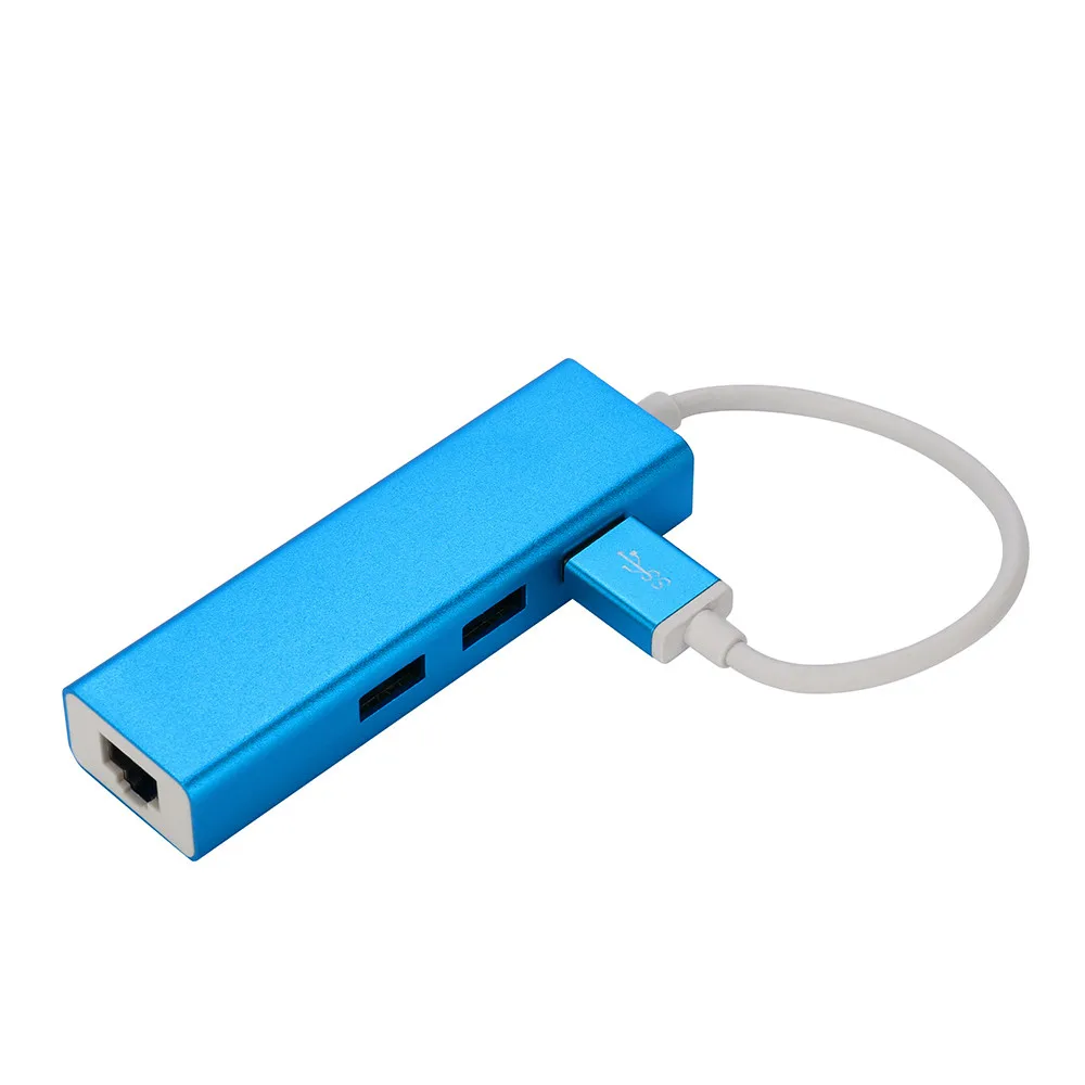 CARPRIE 3-Порты и разъёмы USB 3,0 концентратор и USB 3,0 Rj45 до 10/100/1000 Мбит Fast Ethernet LAN 6J13 Прямая