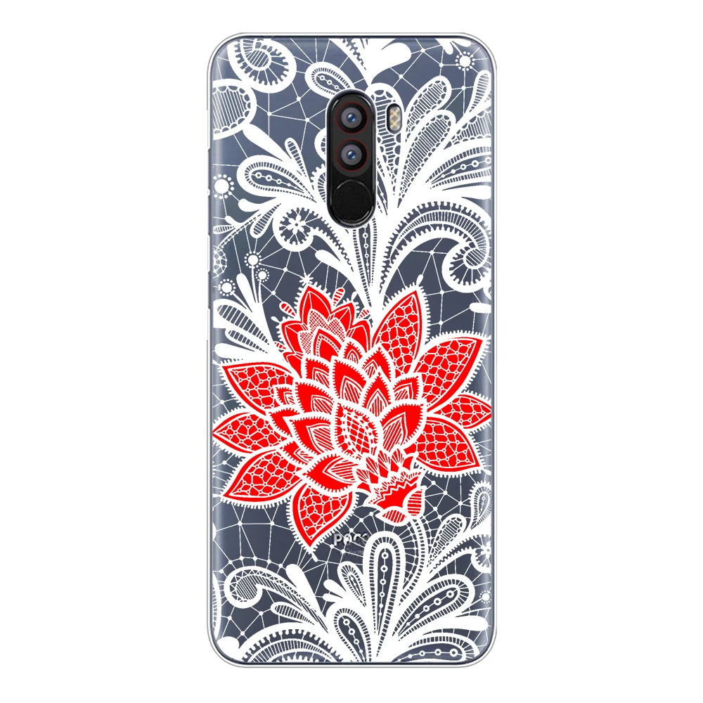 Мягкий чехол из ТПУ Для Xiaomi Mi A1 5X A2 Lite 6X 8 SE PocoPhone F1 силиконовый Мандала с кружевным