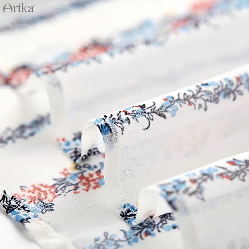 ARTKA, летнее Новое Женское платье, тонкая талия, большое, свободное, с открытыми плечами, бант, дизайн, романтичное женское платье в полоску LA11689X