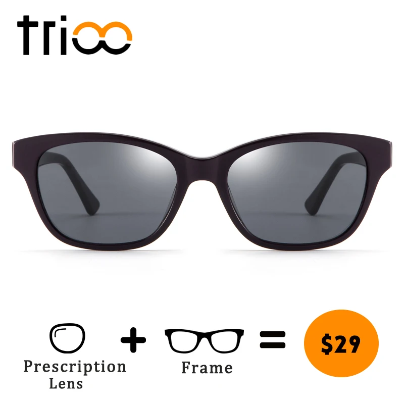 

TRIOO Photochromic Minus Glasses Prescription Driving Diopter Spectacles Summer Reading Glasses UV400 Fashion Oval Design