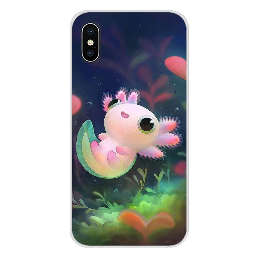 Adorable Axolotls Accessories Phone Shell Covers For Apple iPhone X XR XS MAX 4 4S 5 5S 5C SE 6 6S 7 8 Plus ipod touch | Мобильные