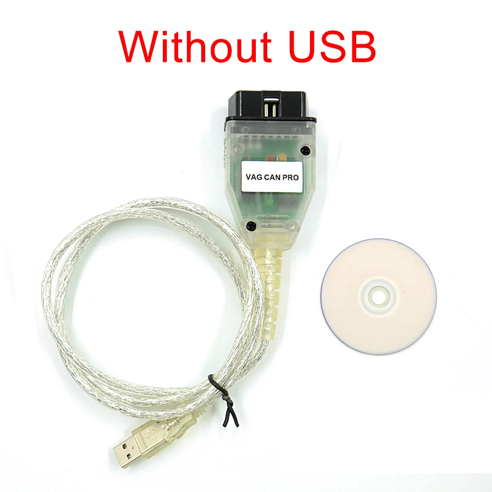 VAG CAN PRO V5.5.1 с FTDI FT245RL чип VCP OBD2 Диагностический интерфейс USB кабель Поддержка Can Bus UDS K Line - Цвет: without dongle