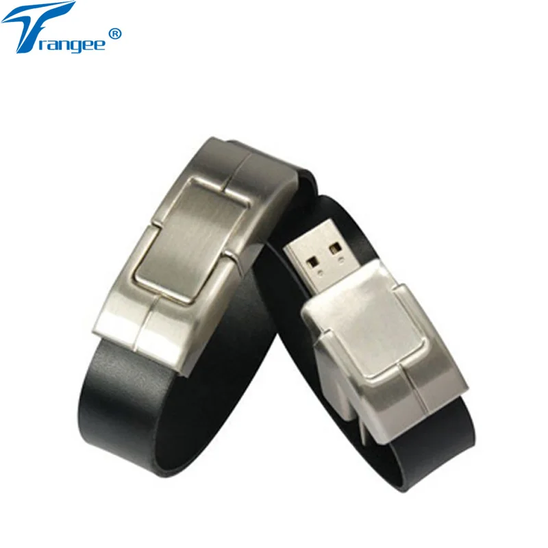 Trangee кожаный браслет USB флэш накопитель 4 ГБ 8 16 32 2 0 накопители для браслета