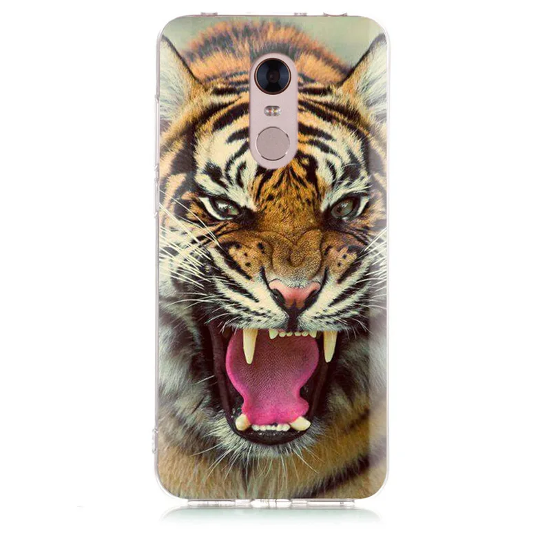 Case For Xiaomi Redmi 4X Note 3 Mi A1 4 Pro 4A 5 6 6pro 5A 6A TPU Soft Tiger Wolf Painted D046 |