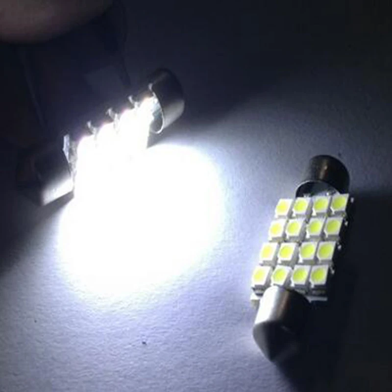 1 шт. гирлянда 31 мм светодиодный купольный светильник 16 SMD 3528 Светодиодная лампа