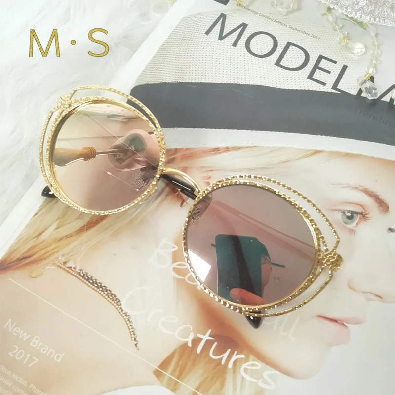 MS 2018 новые модные брендовые солнцезащитные очки без оправы Солнцезащитные