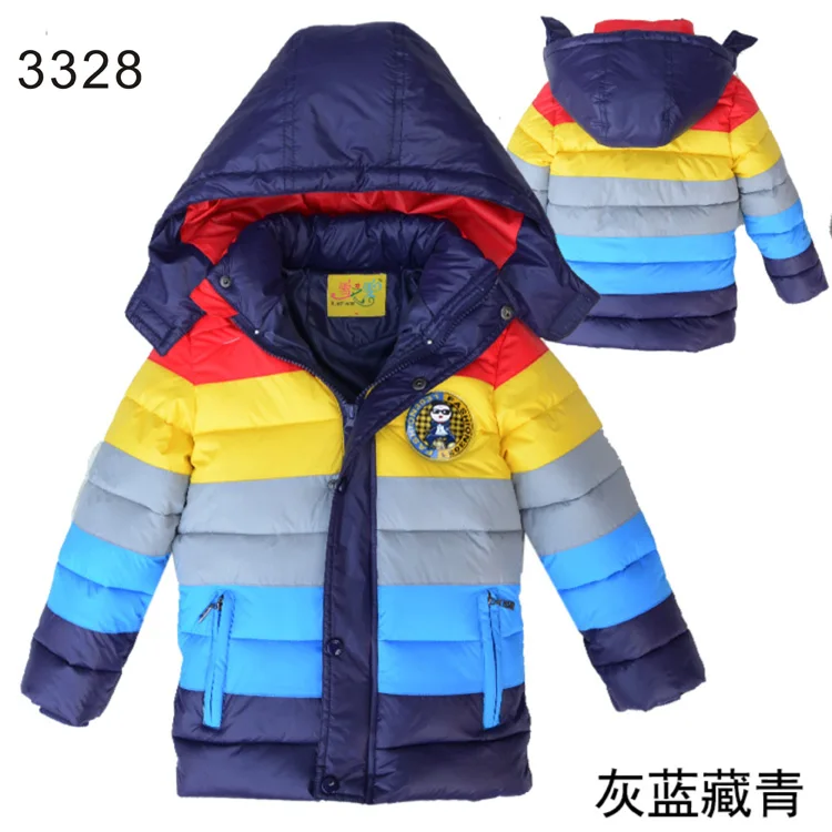 2016 Зимняя Детская куртка теплый пуховик для мальчиков и девочек детская верхняя