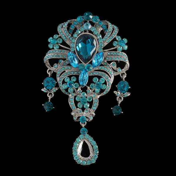 Charm Design Full Rhinestone &amp Crystal Inlay Jewelry Pendant Metal Plated Brooch Pins Women Brooches For Wedding | Украшения и