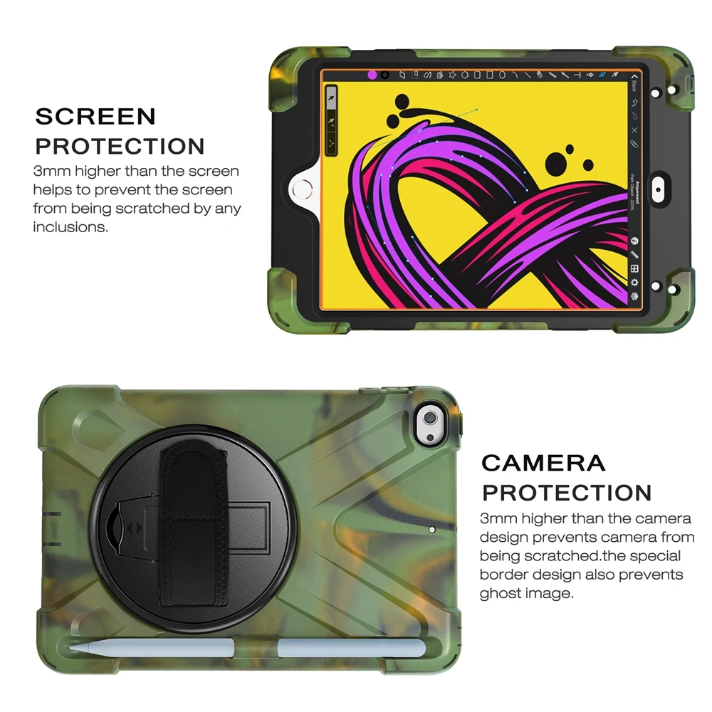 Противоударный защитный силиконовый чехол для планшета Apple iPad mini 5 2019 4 с плечевым