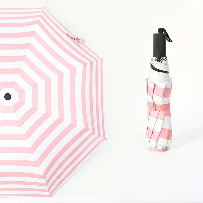 Korean Creative Navy Stripes Parasol Automatic Umbrella Sun Ultraviolet-proof | Дом и сад