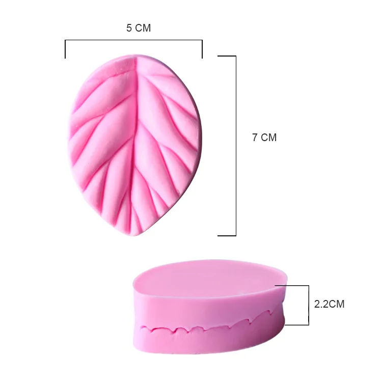 2PCS/Set Leaf Shape Silicone Cake Mold Fondant Tools Candy Jelly Chocolate Cupcake Decorating Bakeware E477 | Дом и сад