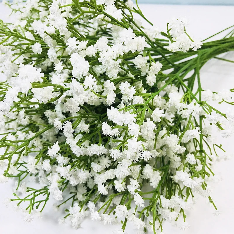Искусственный цветок из искусственной кожи Gypsophila свадебные цветы украшение дома