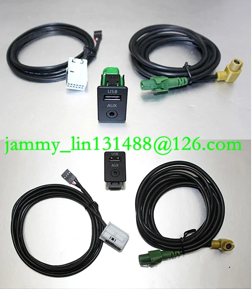 2015 Новый USB + AUX w/переключатель аудиокабель для VW Volkswagen For Touran Tiguan RCD510 RCD300 |