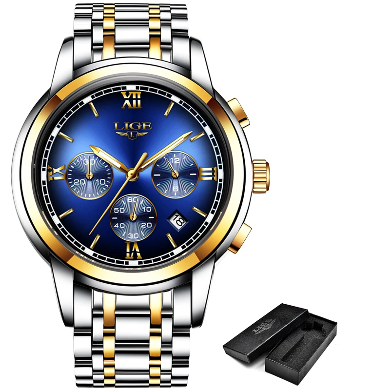 

Relogio Masculino Watch Men Stainless Steel Mens Watches Top Brand Luxury Sports Watches 2019 Reloj Hombre Business Waterproof
