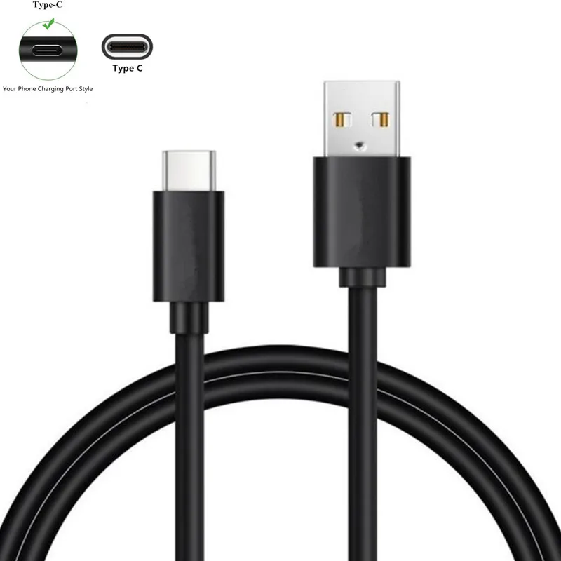 Кабель usb type-C для samsung Galaxy S10 5G S9 S8 Plus A50 A70 Xiaomi Mi9 Redmi Note 7 7s Быстрая зарядка USB-C провод для телефона type-C - Цвет: Черный